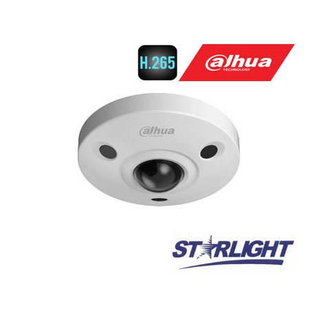 FishEye 360° 4K IP kam.12MP(4000x3000) STARLIGHT STARVIS sensor. 25fps, H.265, IR, IP67, IK10, PoE