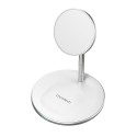 Magnetic Wireless Charger with Stand CHOETECH, 2in1, 15W, white