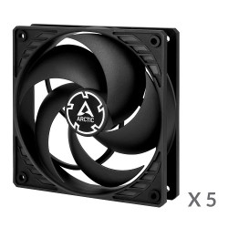 ARCTIC P12 with PWM PST Pressure-optimised Fans, 4-pin, 120mm, black, 5pcs