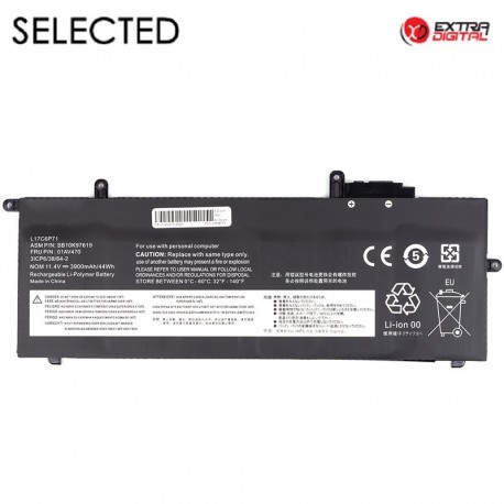 Notebook Battery LENOVO 01AV470, 3900mAh, Extra Digital Selected