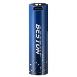 Rechargeable 18650 Battery with USB-C Port, 3.7V, 2000mAh, Li-Ion