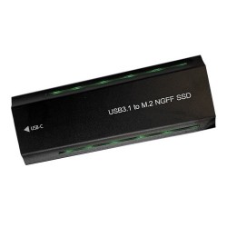 M.2 PCIe NGFF/NVMe SSD case USB3.2, 20Gbps, RGB