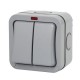 Weatherproof Switch, 2 Gang, IP66, EU