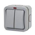 Weatherproof Switch, 2 Gang, IP66, EU