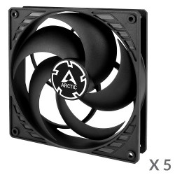 ARCTIC P14 Pressure-Optimised Fans, 3-pin, Black, 5 pcs